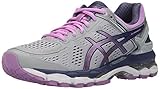 ASICS Women's Gel-Kayano 22 Running Shoe, Silver/Violet/Deep Cobalt, 8.5 M US