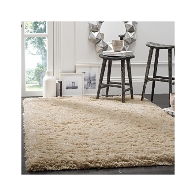 Safavieh Polar Shag Collection PSG800A Solid Glam 3inch Extra Thick