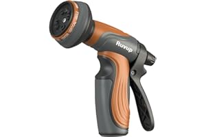 R RUVUP Ruvup Garden Hose Nozzle Sprayer, Water Spray Nozzle with 10 Adjustable Patterns High Pressure Garden Nozzle for Watering Plants, Cleaning Lawn, Washing Car and Showering Pets