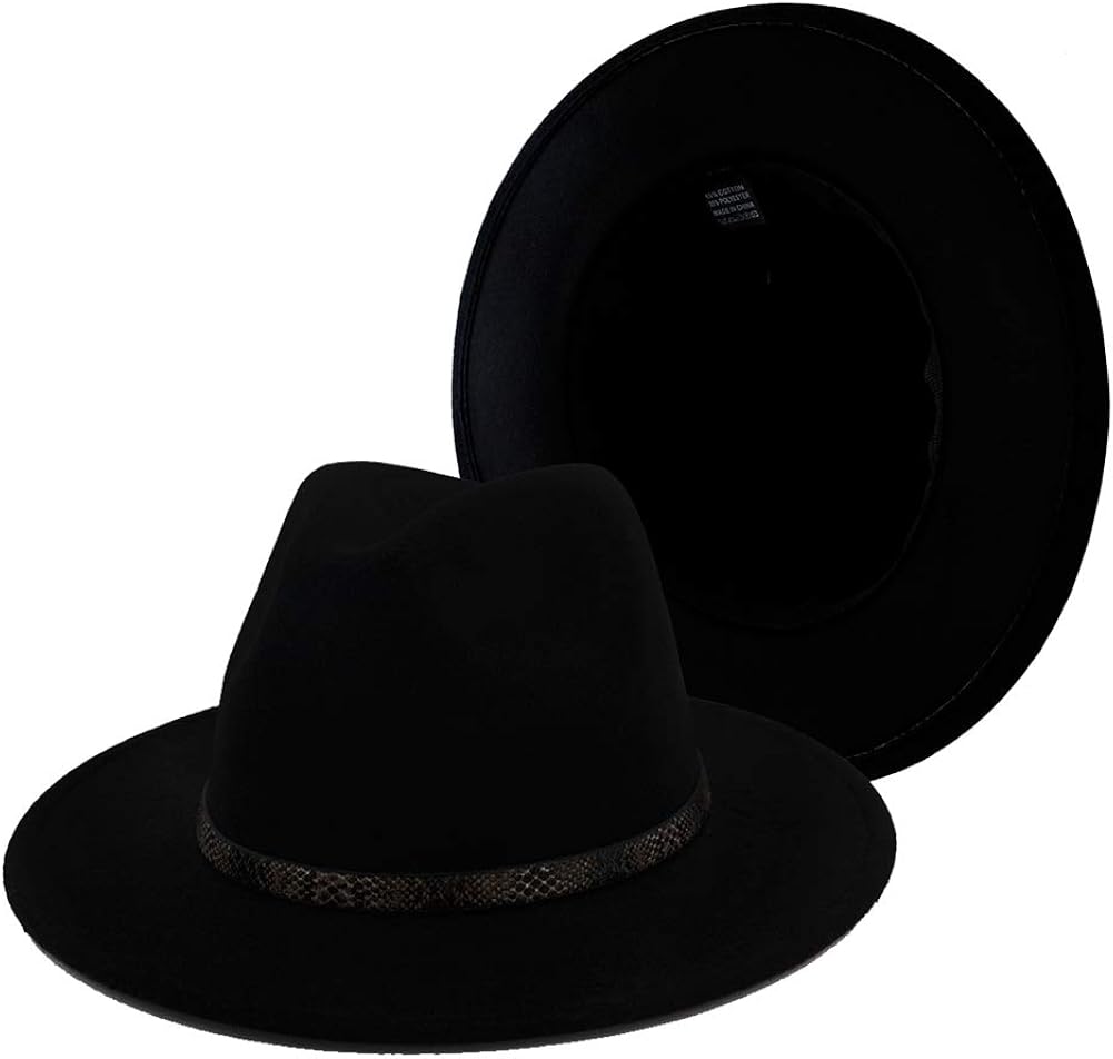 black felt panama hat
