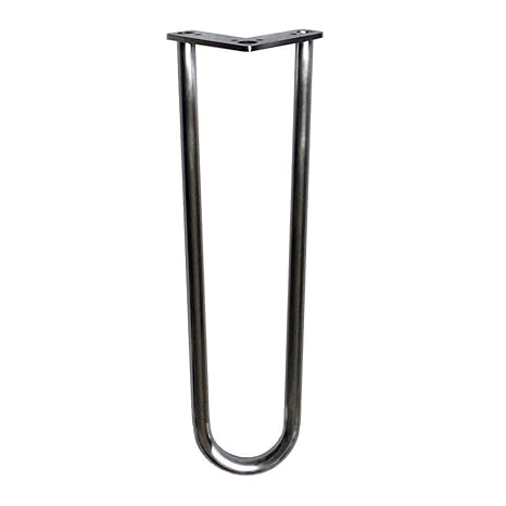 Tischbein Hairpin 2 stangen Edelstahloptik Höhe 40 cm