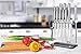 DEIK Knife Set High Carbon Stainless Steel Kitchen Knife Set 14 PCS, Super Sharp Cutlery Knife Set with Acrylic Stand and Serrated Steak Knives