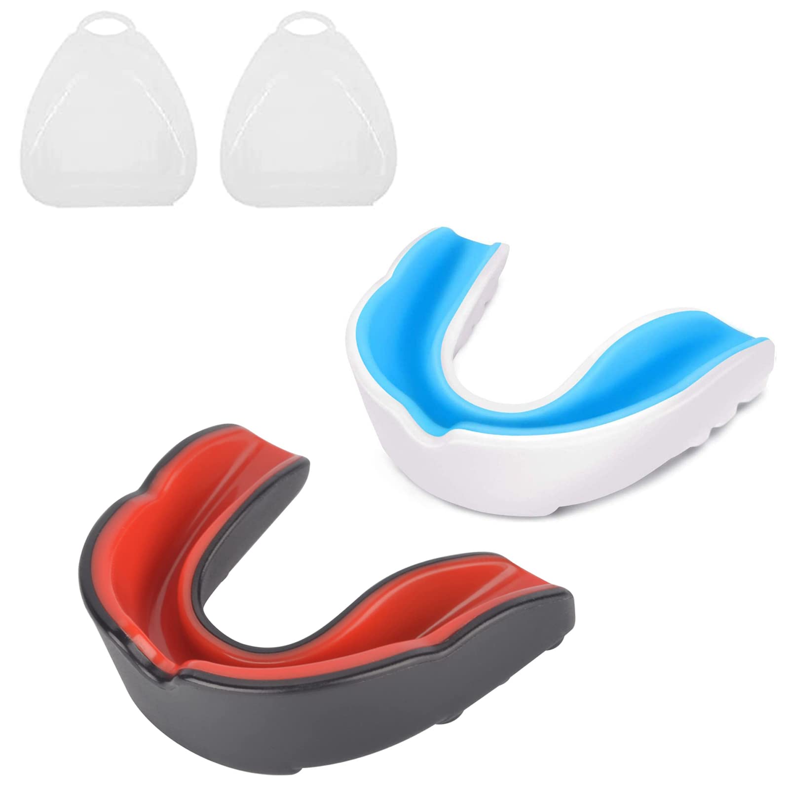 2 Pcs Sports Mouth Guard Kids Gum Shield Sports Mouthguard with Portable Case, Youth Mouth Guard for Rugby, Hockey, Boxing, Martial Arts, Contact Sports — image 1