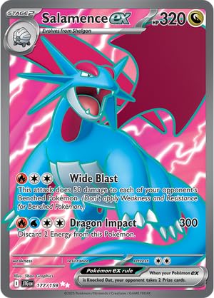 Pokemon - Salamence ex 177/159 – Journey Together – Full Art Ultra Rare – Foil Single Card