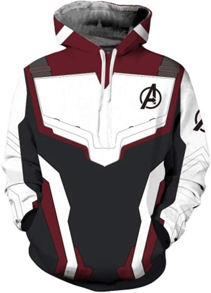 Moit Cosplay Costumes Quantum Realm Sweatshirt Hoodie Jacket Tech Hooded Superhero Zipper (2, S)