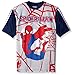 Marvel Group Little Boys' Spiderman Front Sublimation Striped Sleeves, Grey, 6/7
