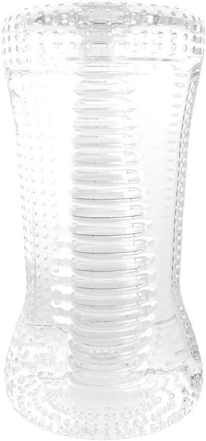 Me You Us Ripple Dual End Stroker - Transparent Male Masturbator with Double-Entry Design - Textured Sleeve - Waterproof and Body-Safe - Image 3