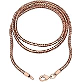 100% Pure Copper Chain Necklace &ndash; 16 TO 32 INCHES" Curb Link for Men &amp; Women &ndash; Vintage Look, Handmade Jewelry