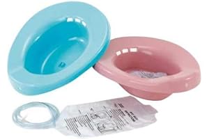 MEDEGEN MEDICAL PRODUCTS Elongated Sitz Bath for Perineal, Hemorrhoidal, Episiotomy Soak Relief - Loved by Pregnant Postpartum Women and Elderly - Rose Color, 1 Kit