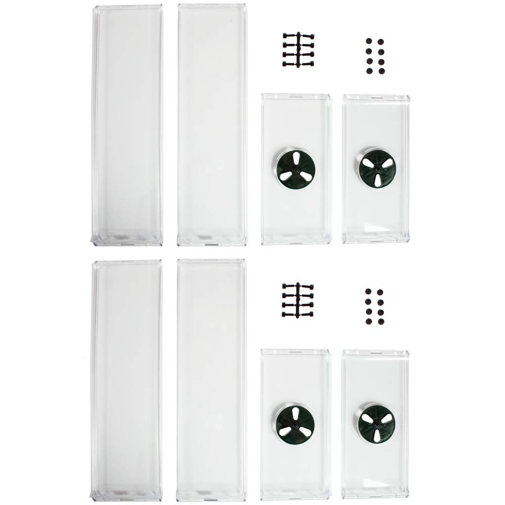 EarlyGrow70815-2 Medium Vented Height Extenders, 2-Pack of Side Extensions, Clear, 2 Count