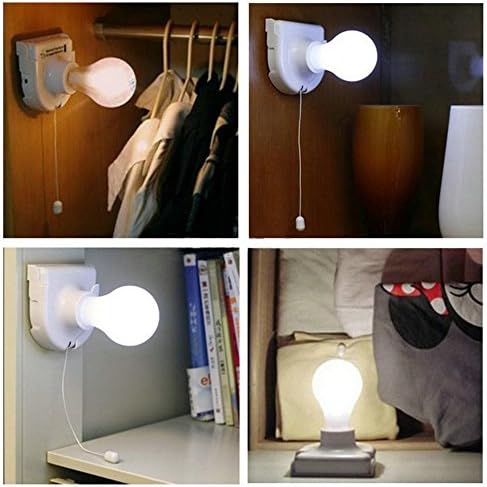 Stick Up Bulb Cordless Battery Operated Light Cabinet Closet Lamp Home Use 7v ;TM79F-32M UGBA162799