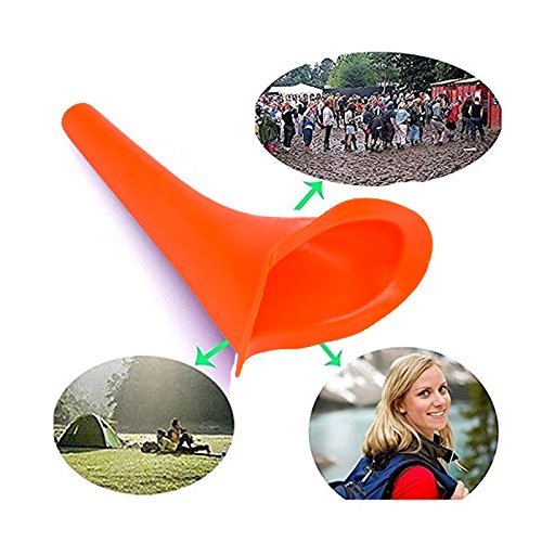 PRINTEMPS 6 Pack Orange Female Portable Urination Device, Pee Piss Standing up, Reusable Urinal Funnel for Women for Travel, Outdoor Activities, Camping, Hiking, Festivals - Thumbnail 2