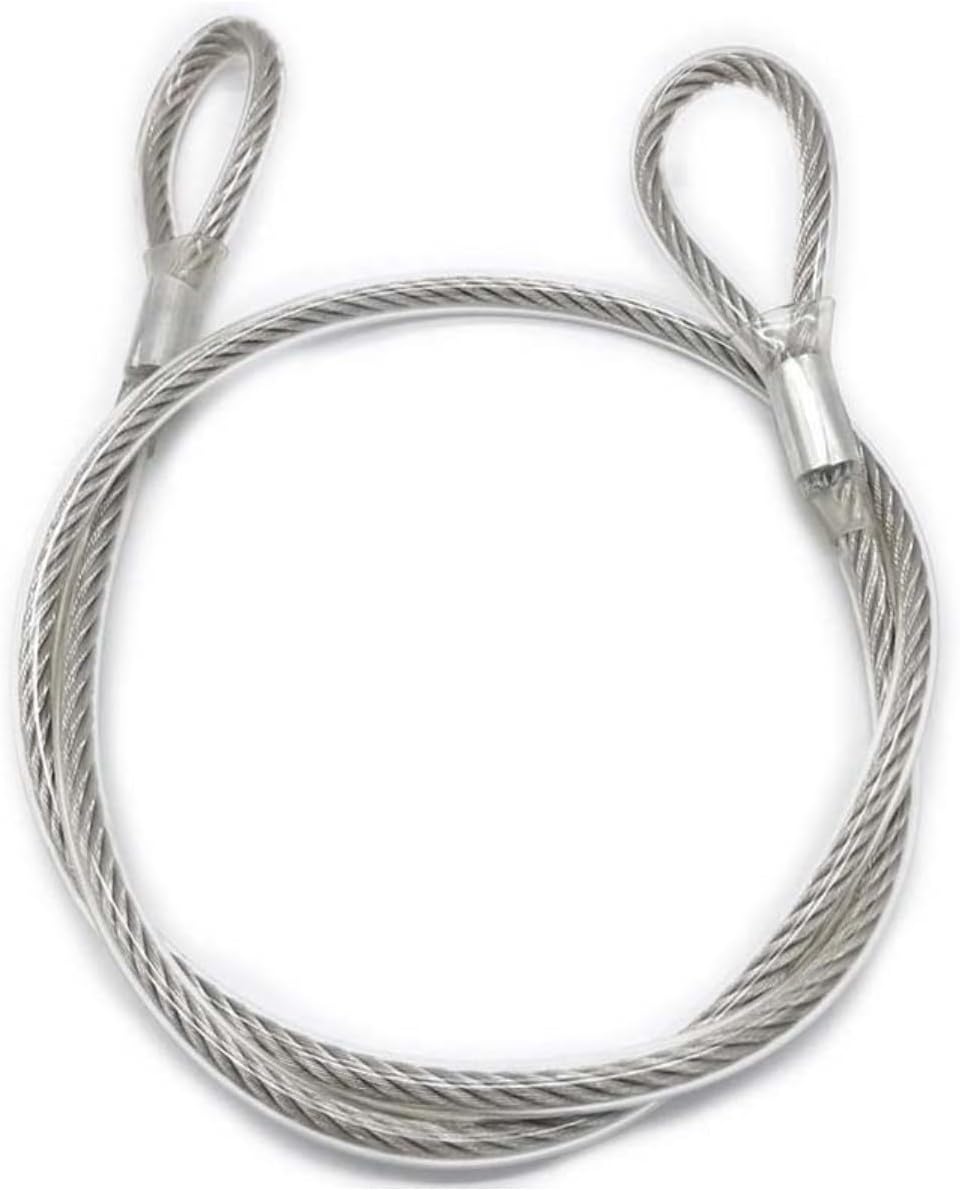 HOUSON Steel Wire Rope with Eyelets 3mm x 3m Garden Bicycle Cable