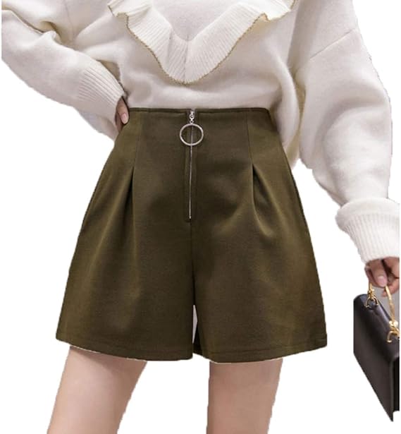 Amazon ショートパンツ レディース ワイドパンツ ショート丈 おしゃれ 短パン ハイウェスト 着痩せ ホットパンツ ファッション 美脚 ショーパン 秋 冬 無地 シンプル ラジャー パンツ ハイウエスト ゆったり ショートパンツ ショートパンツ 通販