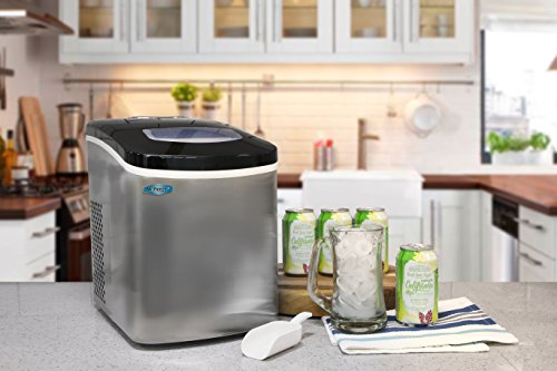 Mr. Freeze MIM-18 Maxi-Matic Portable Ice Maker with Lid, Black (Stainless Steel) - Thumbnail 5