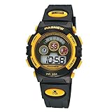 Kids Outdoor Sports Watch LED Digital Waterproof Outside Sports Watch for Children Girls Boys -Yellow
