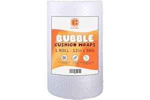 CB COZY BOX 12 Inch x 36 ft. - Bubble Wrap Packing Moving Supply Cushioning 12-Inch Perforated Squares Damage Protection (36 Feet (1-Roll))