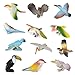 PIXNOR Bird Toys Plastic Model Bird Figures Toy - 12 Pieces