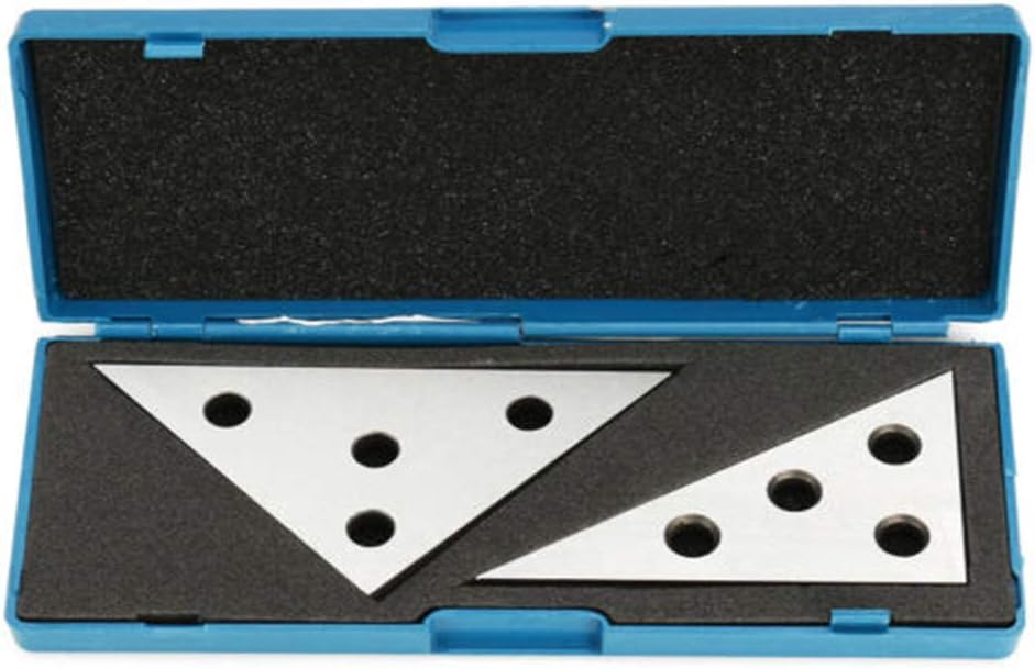 Chiloskit 2 Piece Set Professional Grade Angle Block Set Machinist Tool, 30-60-90 Degree & 45-45-90 Degree, Precision +/- 20 Seconds