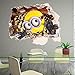 Fangeplus(TM) DIY Removable 3D Minion Smash Wall Despicable Me 2 Art Mural Vinyl Waterproof Wall Stickers Kids Room Decor Nursery Decal Sticker 35.4''x23.6''
