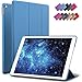 iPad Air 2 Case, ROARTZ Blue Slim Fit Smart Rubber Coated Folio Case Hard Shell Cover Light-Weight Auto Wake/Sleep for Apple iPad Air 2nd Generation A1566/A1567 Retina Display
