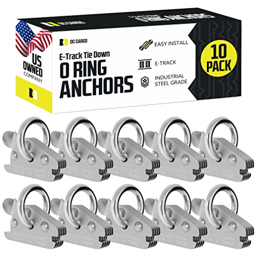 DC Cargo E Track O Ring Tie Down Anchors (Pack of 10) Extra Heavy