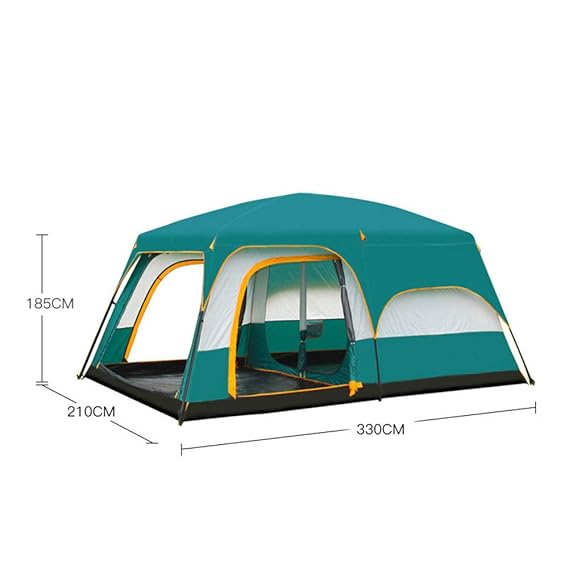 ERLIANG Zwei Zimmer, EIN Flur, Zelt, Outdoor-Camping, 6 Personen, 8 Personen, 2 Zimmer, EIN Flur, regenfestes Mehrpersonenzel