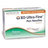 BD Ultra-Fine Pen Needles Nano, Penta Point Comfort, 4mm x 32G, Universal Fit, 90 Count