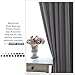 PONY DANCE Blackout Window Curtains - Short Gray Thermal Insulated Drapes Back Tab/Rod Pocket Room Darkening Panels Energy Saving for Bedroom/Bathroom, 42 W x 54 L, Grey, 1 Pair