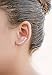 EVER FAITH Women's 925 Sterling Silver CZ Sweep Ear Pin Cuff Wrap Hook Earrings 1 Pair