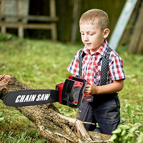 Kids Power Tool Toy Chainsaw, Boys Large Construction Play Toy Chainsaw Set, Toddlers Pretend Play Toy Outdoor Lawn Toy Tools Chain Saw Set for Toddlers - Thumbnail 6