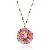 Day Day Up Orgone Pendant Heart Energy Necklace - Healing Crystal Necklaces For Women With Reiki Quartz Gemstones - Fashion Jewelry