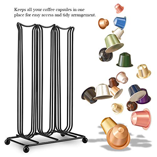 image for fosa Coffee Capsule Holder with 42pcs Pods Storage, Chrome Plating Iro