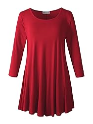 LARACE 3/4 Sleeve Shirts for Women Plus Size Tunic