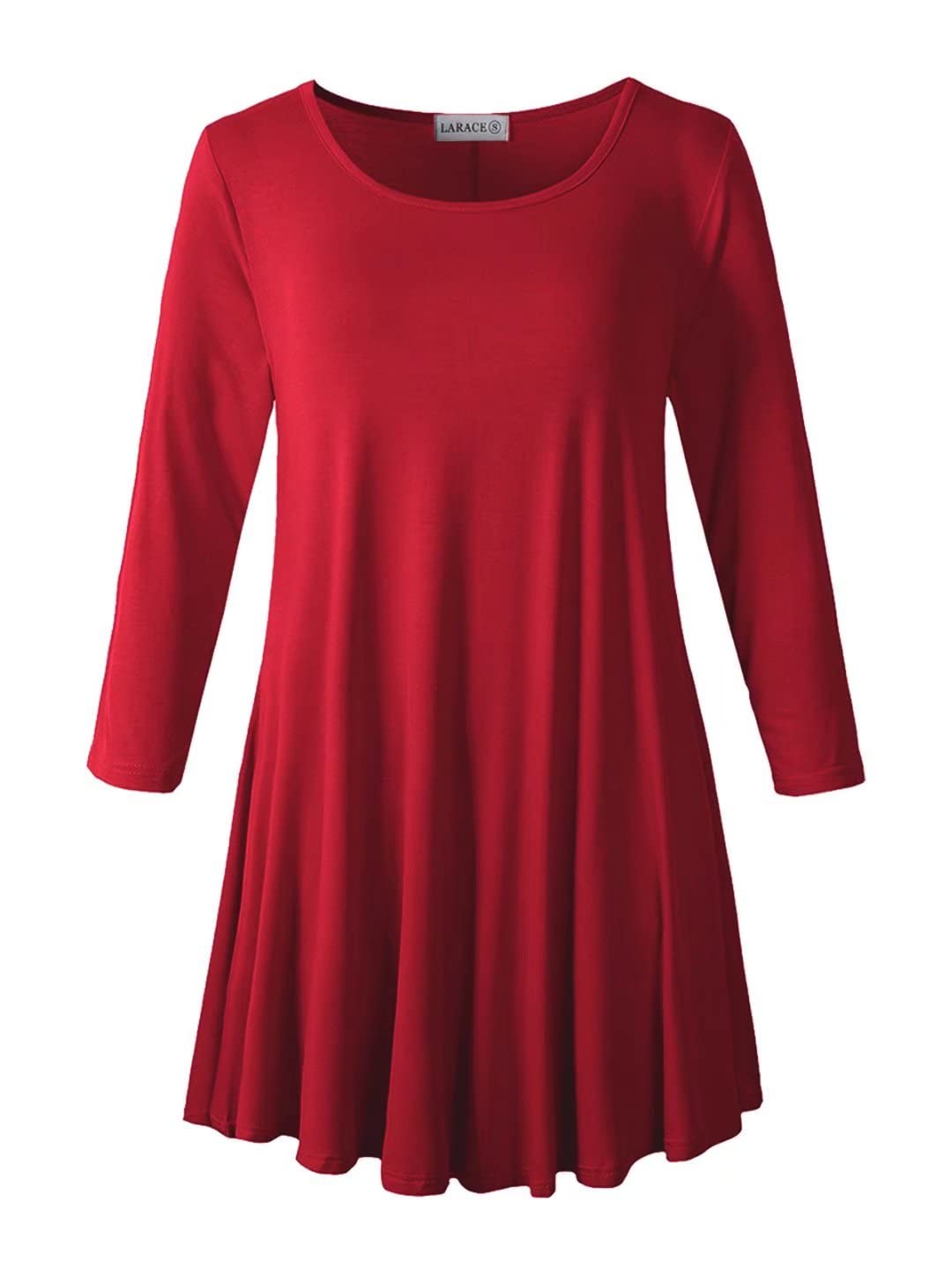 LARACE 3/4 Sleeve Shirts for Women Plus Size Tunic