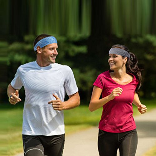 image for COODOO 4PCS Non-Slip Stretch Elastic Wide Headbands, Thin & Breathable
