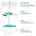 Ohuhu EZ Pop-up Slant Leg Canopy Tent, Instant Shelter with Wheeled Carry Bag, 10 x 10 FT at The Top & 8 X 8 FT at The Base, Blue