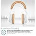 Naztech i9 Wireless Active Noise Cancelling Headphone 30 hrs Playtime for iPhones, Smartphones, Tablets, Computers,TV & Work/Airplane Adapter Included (Beige)