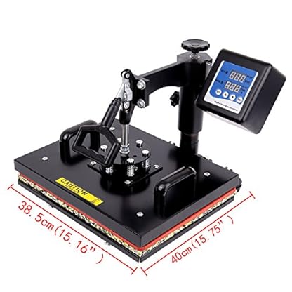 Ridgeyard 15.6 inch x 12.4 inch 1000W 360 Degree Swing Away Digital Heat Press Photo T-shirt Sublimation Transfer Machine 110V - Image 8