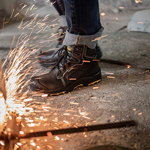 DRKA Men's Steel Toe Work Boots Waterproof Safety Shoes(18960-blk-47) - Thumbnail 6