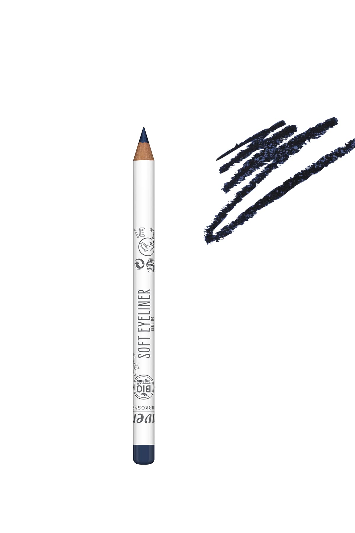 Lavera Soft Eyeliner - Blue 04 - Natural Cosmetics - Comfortable Application - Free from Silicones & Mineral Oil - Vegan - Organic Jojoba & Sunflower Oil - 1.14g