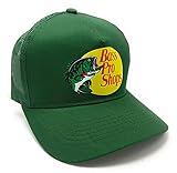 Authentic Bass Pro Mesh Fishing Hat - Dark Green, Adjustable, One Size Fits Most by Bass