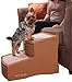 Pet Gear Easy Step II Pet Stairs, 2 Step for Cats/Dogs up to 150 Pounds, Portable, Removable Washable Carpet Tread, 2-Step, Cocoa