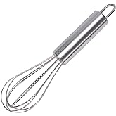Huakai stainless steel small whisk for cheese, coffee, eggs, very handy (6 inches)