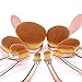 Dolovemk Oval Makeup Brush Set 10 Pieces Blending Brush for Eyeshadow/Foundation/Blush,Professional Makeup Brushes for Concealer/BB Cream,Beauty Sponge Blender(Rose Gold)