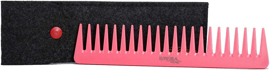 Wide Tooth Comb,Hair Comb 200℃ Heat Resistant Round Teeth Bristle Salon Combs,Detangler Styling Hair Combs Ideal for All Hair Types (Wide Tooth Comb-N93203P)