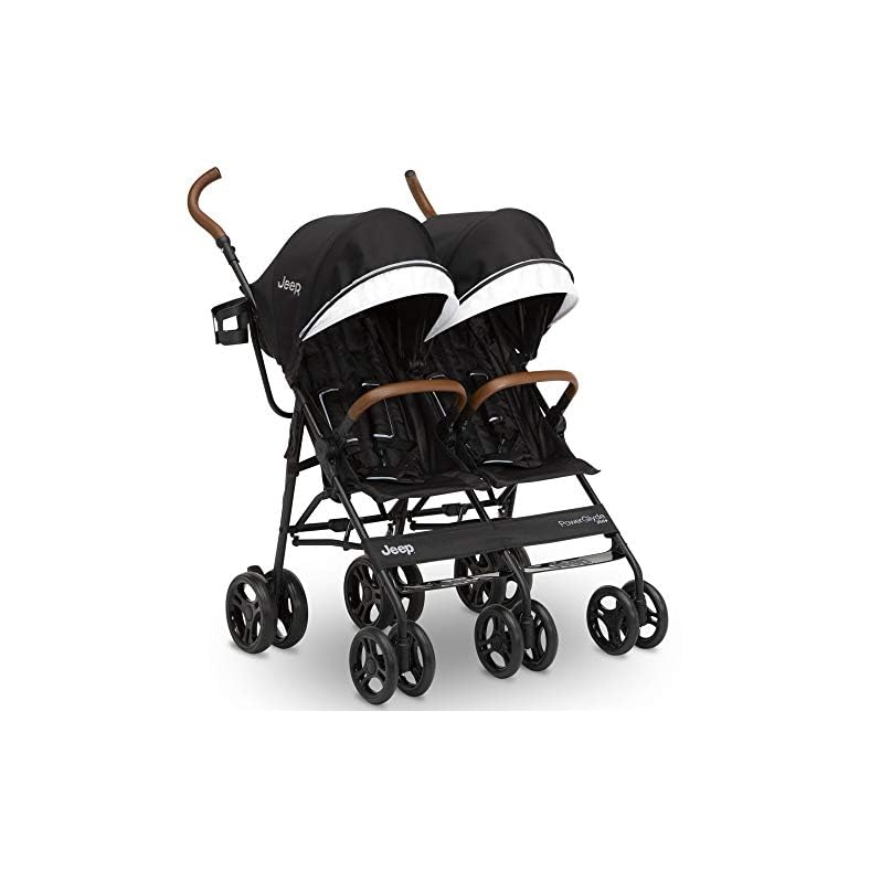 Jeep PowerGlyde Plus Side x Side Double Stroller by Delta Children, Black
