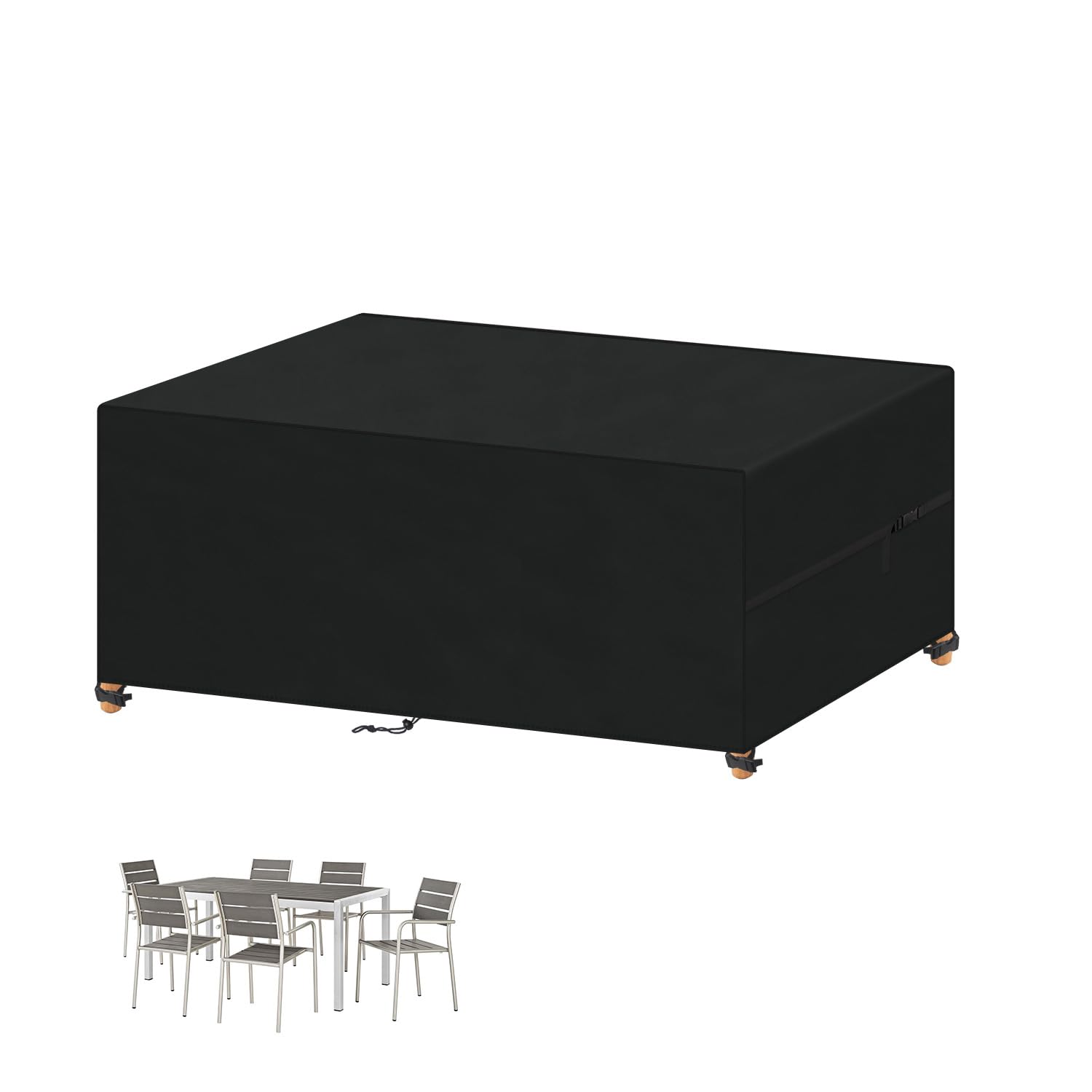 VANSHEIM Garden Furniture Covers Waterproof Outdoor Furniture Covers for Outside Table Cover for Garden Furniture Cover Outdoor Furniture Set Covers Anti-UV 420D Oxford Fabric 140x70x70cm