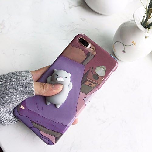 Women 3D Bear Silicone Soft Animal Phone Cases For Apple Iphone 6 6s 4.7inch -Mini Squishy Toy Finger Stretch Compress iphone 6g Cack Cover (Gray bear for iphone 6G)