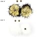 Dr Nezix DIY 12pcs Faux Fox Fur Fluffy Pompom Ball with Press Button/Snap Fastener for Hats Shoes Scarves Bag Charms Accessories (EK)